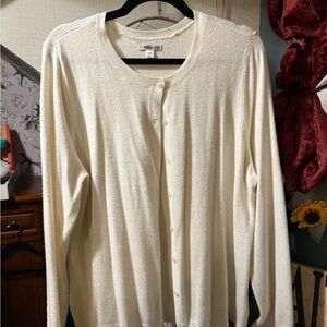 Croft & Barrow Ivory Knit Cardigan